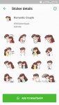 دانلود Romantic Couple Sticker برای اندروید