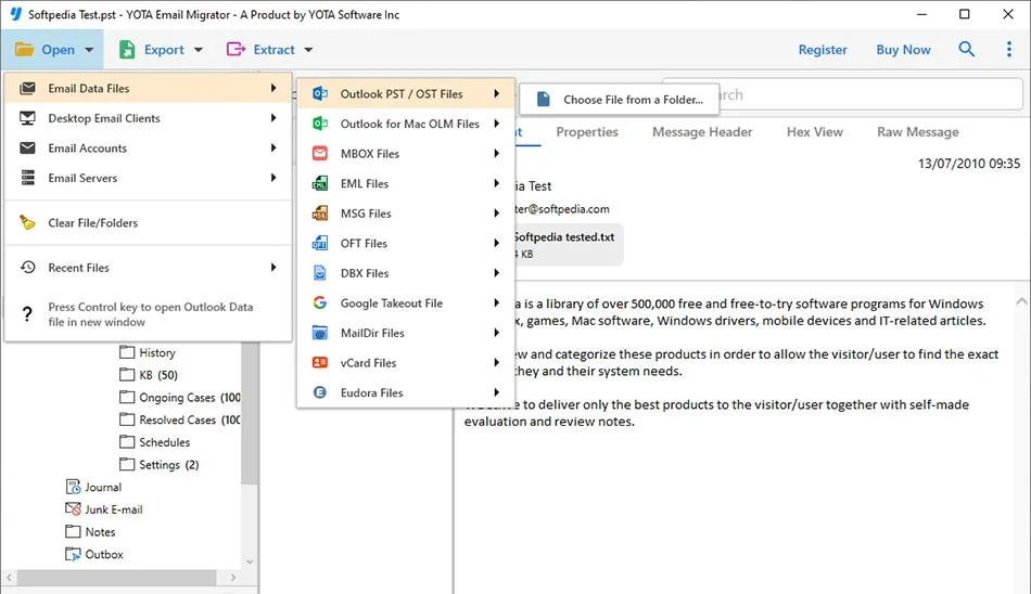 دانلود نرم افزار YOTA Email Migrator 3.5 برنامه انتقال ایمیل‌ها و داده‌های ایمیل به سرویس دیگر