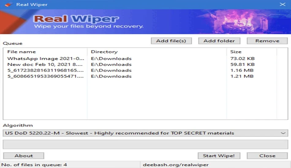 دانلود نرم افزار Real Wiper 1.0 برنامه